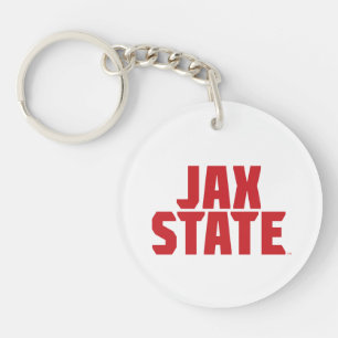 Jacksonville State University JAX STATE Bold Red Keychain