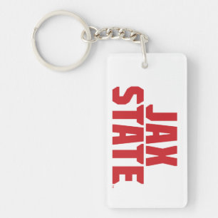 Jacksonville State University JAX STATE Bold Red Keychain