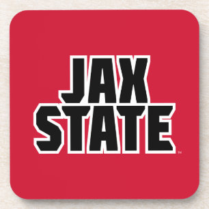 Jacksonville State University JAX STATE Bold Text Beverage Coaster