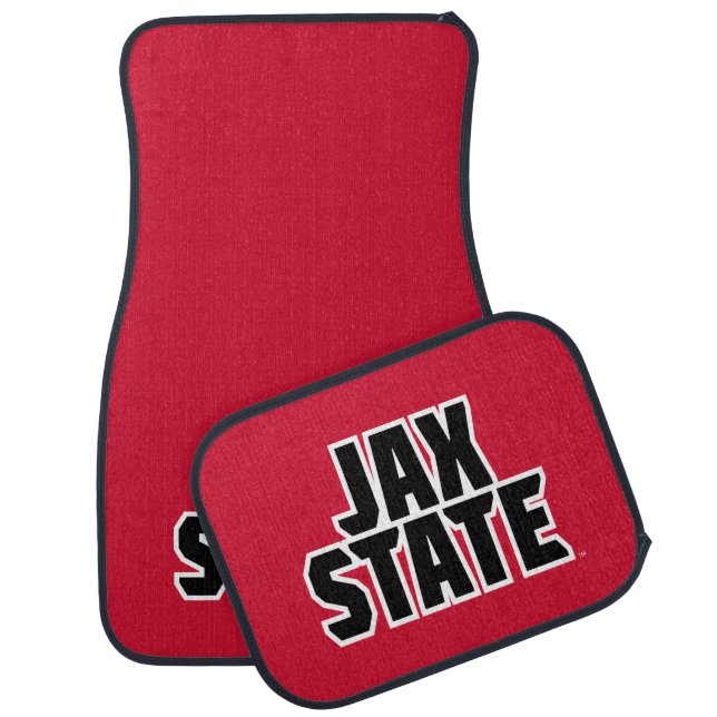 Jacksonville State University JAX STATE Bold Text Car Floor Mat (Set)
