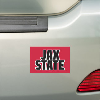 Jacksonville State University JAX STATE Bold Text Car Magnet