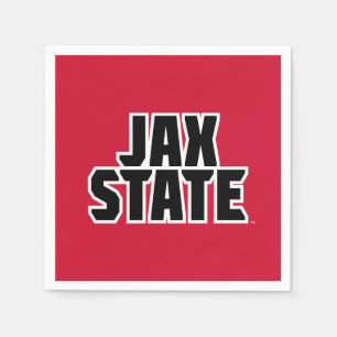 Jacksonville State University JAX STATE Bold Text Napkins