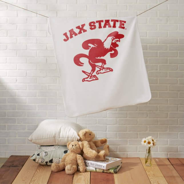 Jacksonville State University JAX State Gamecocks Baby Blanket (In Situ)