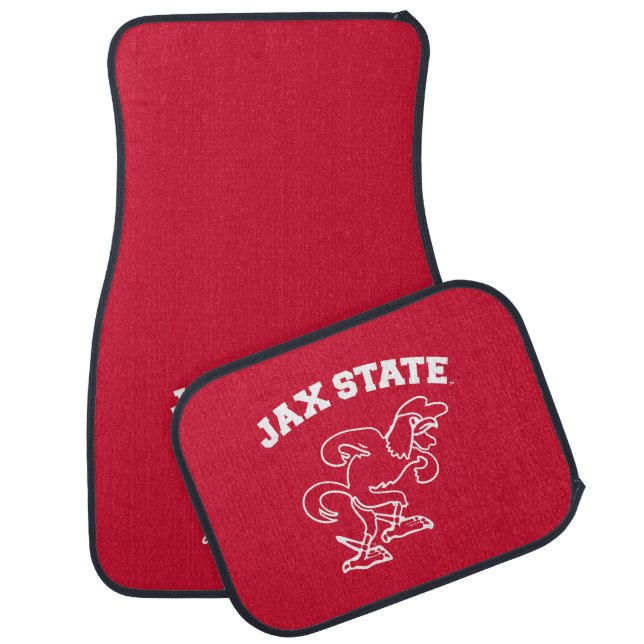 Jacksonville State University JAX State Gamecocks Car Floor Mat (Set)