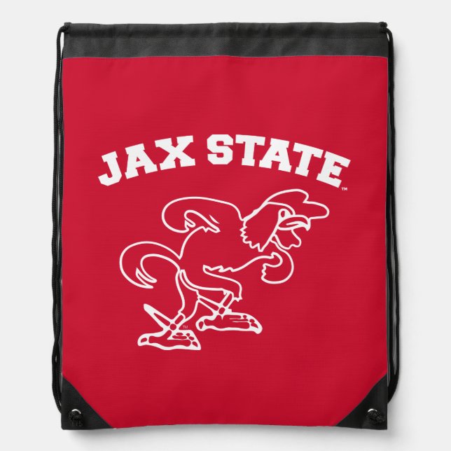 Jacksonville State University JAX State Gamecocks Drawstring Bag (Front)