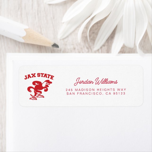 Jacksonville State University JAX State Gamecocks Label (Insitu)