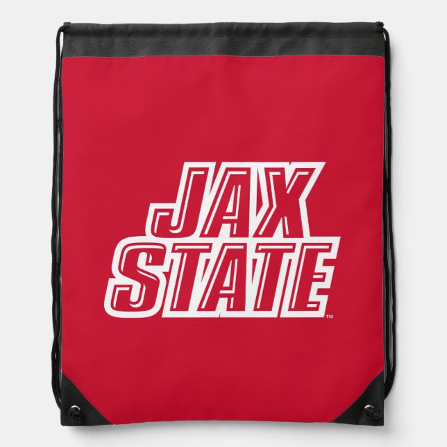 Jacksonville State University JAX STATE Logo Drawstring Bag (Front)