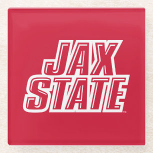 Jacksonville State University JAX STATE Logo Glass Coaster