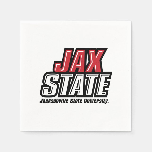 Jacksonville State University JAX STATE Logo Napkins (Front)