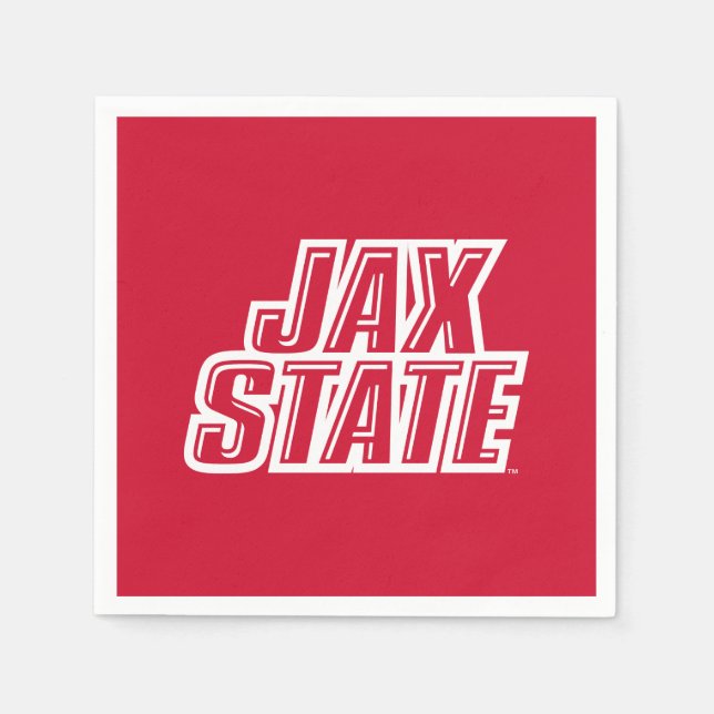 Jacksonville State University JAX STATE Logo Napkins (Front)