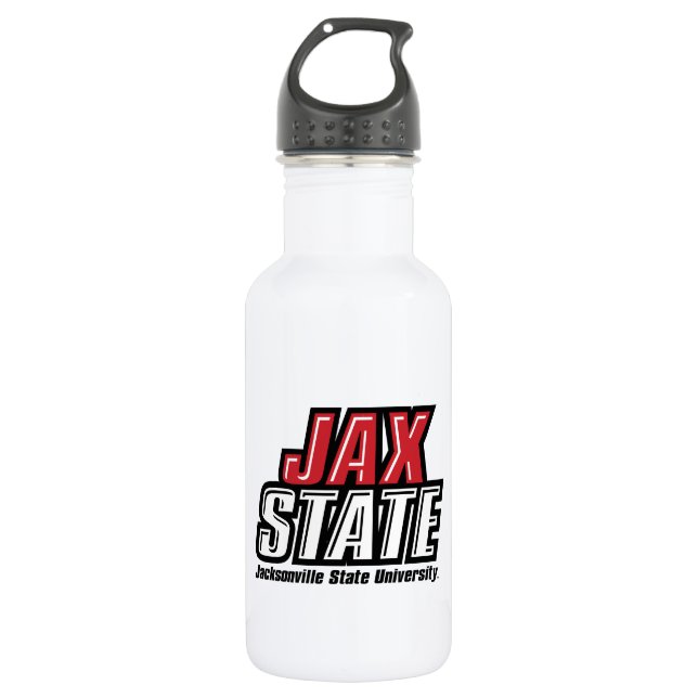 Jacksonville State University JAX STATE Logo Stainless Steel Water Bottle (Front)