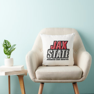 Jacksonville State University JAX STATE Logo Throw Pillow