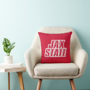 Jacksonville State University JAX STATE Logo Throw Pillow