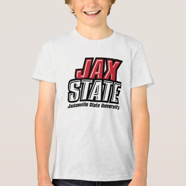 Jacksonville State University JAX STATE Logo Tri-Blend Shirt (Front)