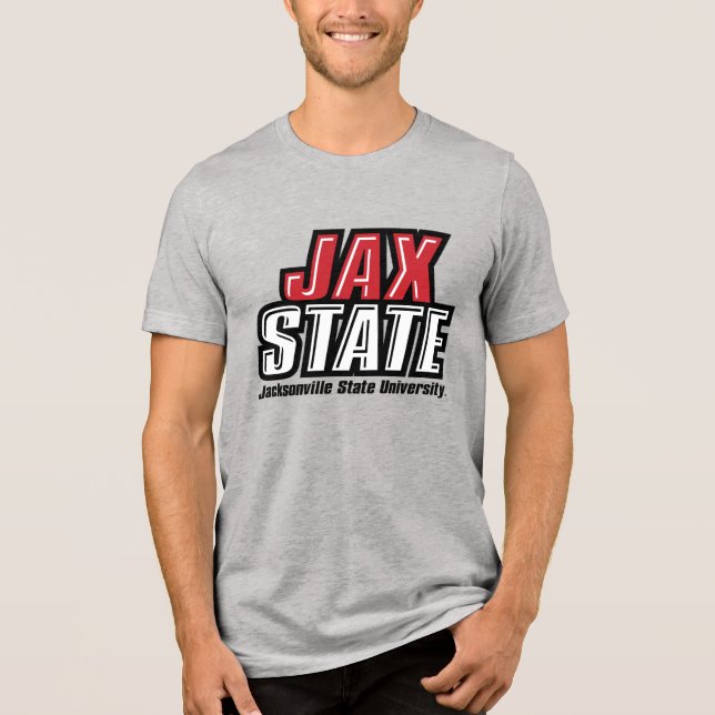 Jacksonville State University JAX STATE Logo Tri-Blend Shirt (Front)