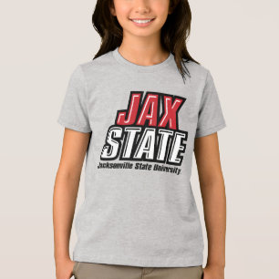 Jacksonville State University JAX STATE Logo Tri-Blend Shirt