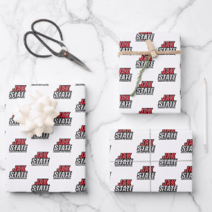 Jacksonville State University JAX STATE Logo Wrapping Paper Sheets