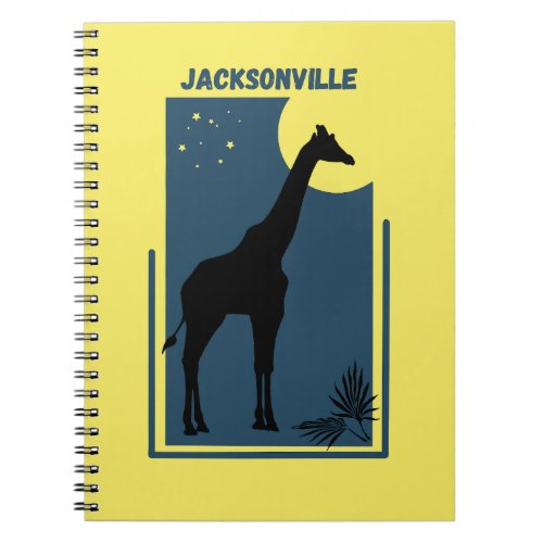 Jacksonville Zoo Florida Vintage Giraffe Notebook