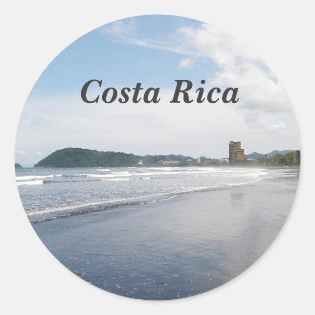 Jaco Beach in Costa Rica Classic Round Sticker (Front)