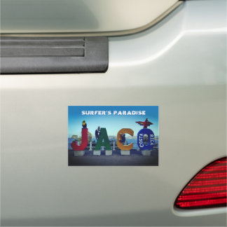 Jaco Surfer's Paradise Car Magnet