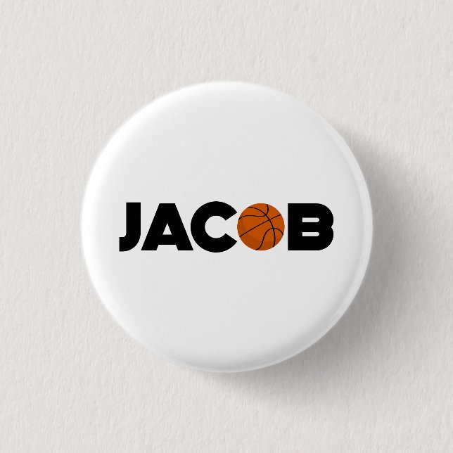 Jacob Basketball Button (Front)