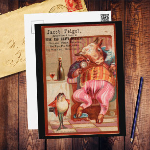 Jacob Feigel Harness Ad Vintage Postcard