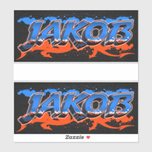 Jacob First Name Name Graffiti Decal Sticker
