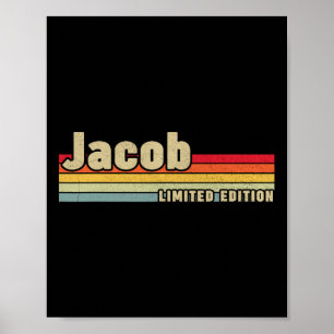 Jacob Gift Name Personalized Birthday Funny Christ Poster