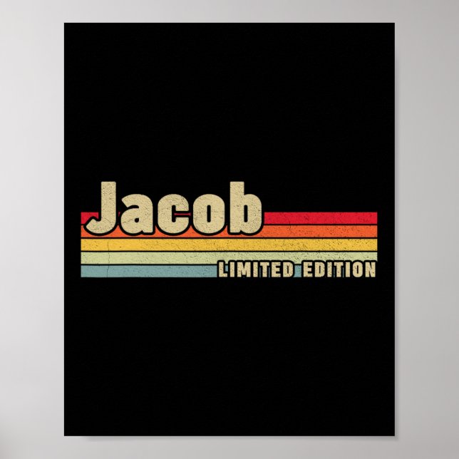 Jacob Gift Name Personalized Birthday Funny Christ Poster (Front)