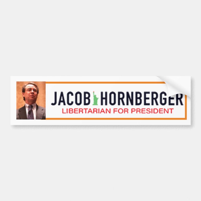Jacob Hornberger Libertarian for President 2020 Bumper Sticker (Front)