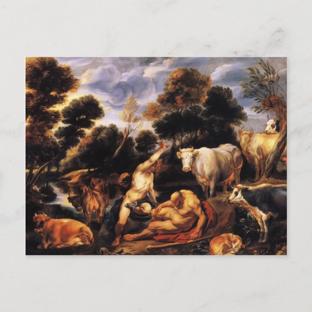 Jacob Jordaens- Mercure killing Argos Postcard (Front)