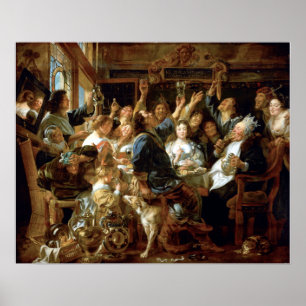 Jacob Jordaens The Feast of the Bean King Poster