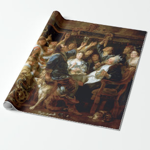 Jacob Jordaens The Feast of the Bean King Wrapping Paper