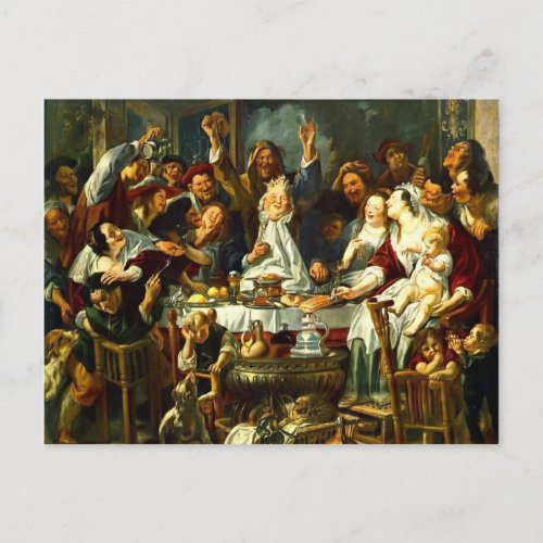 Jacob Jordaens_ The King Drinks Postcard