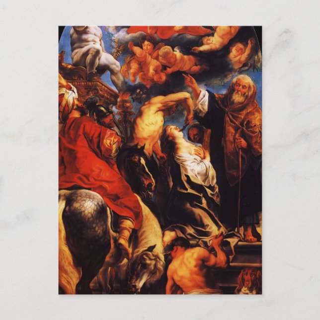 Jacob Jordaens- The Martyrdom of St. Apollonia Postcard (Front)