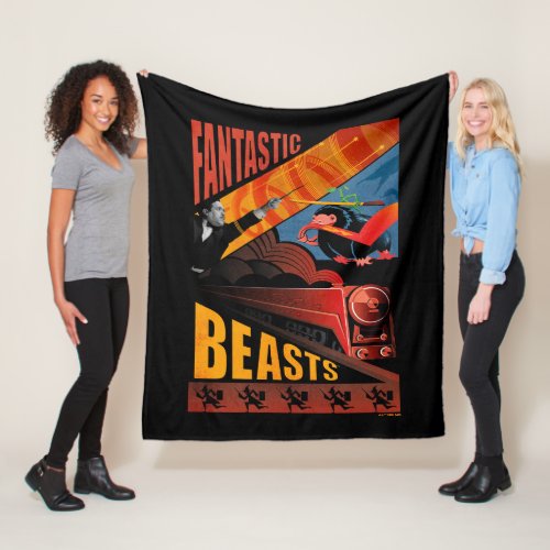 Jacob Kowalski Fantastic Beasts Vintage Poster Fleece Blanket