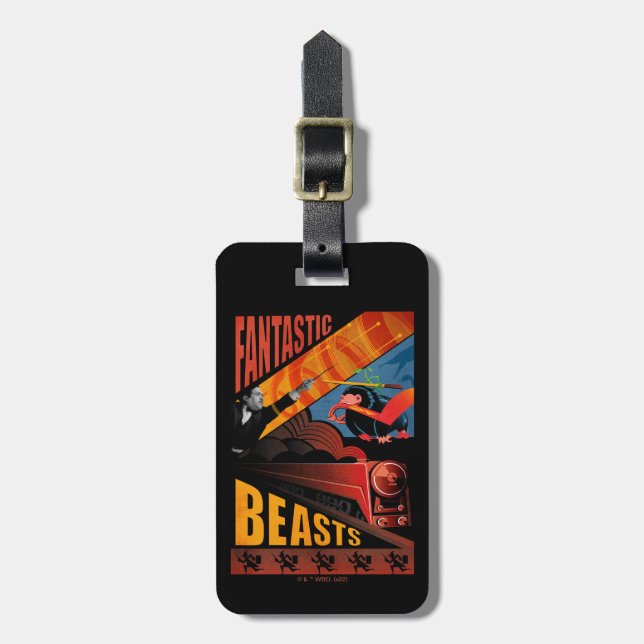 Jacob Kowalski Fantastic Beasts Vintage Poster Luggage Tag (Front Vertical)