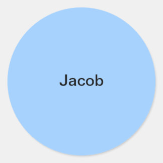 Jacob Light Blue  Kids Name Sticker Personalized