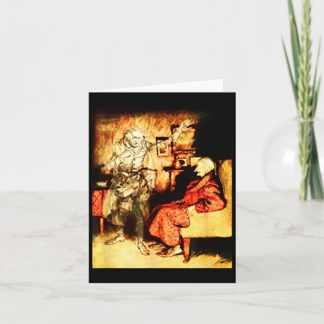 Jacob Marley Ghost Scrooge Bah Humbug Christmas Ca Card (Front)