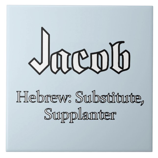 Jacob Meaning Tile (Front)