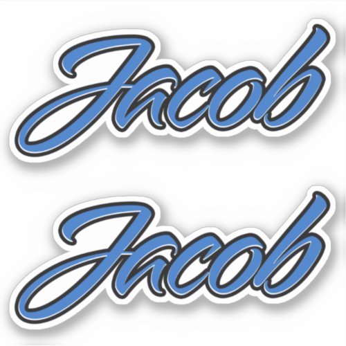 Jacob Name blue sticker Sticker Sticker Stickerset