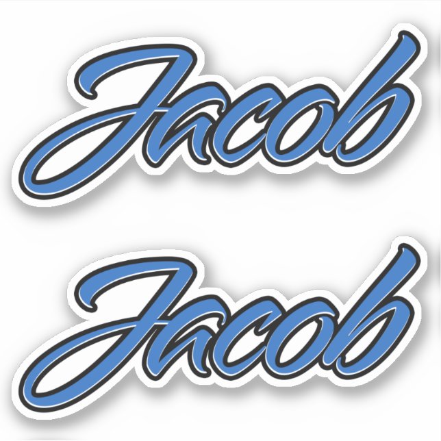 Jacob Name blue sticker Sticker Sticker Stickerset (Front)