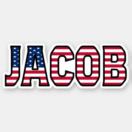 Jacob Name First Name USA Sticker Stickerset