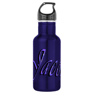 Jacob, Name, Logo, Boys Reusable Water Bottle. Stainless Steel Water Bottle