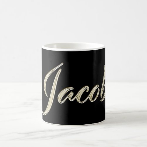 Jacob Name whitegold Tasse Teetasse Kaffetasse Coffee Mug