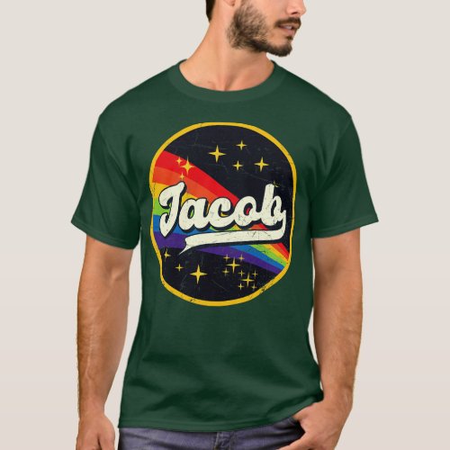Jacob Rainbow In Space Vintage GrungeStyle T_Shirt