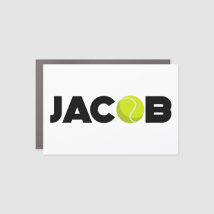 Jacob Tennis Car Magnet