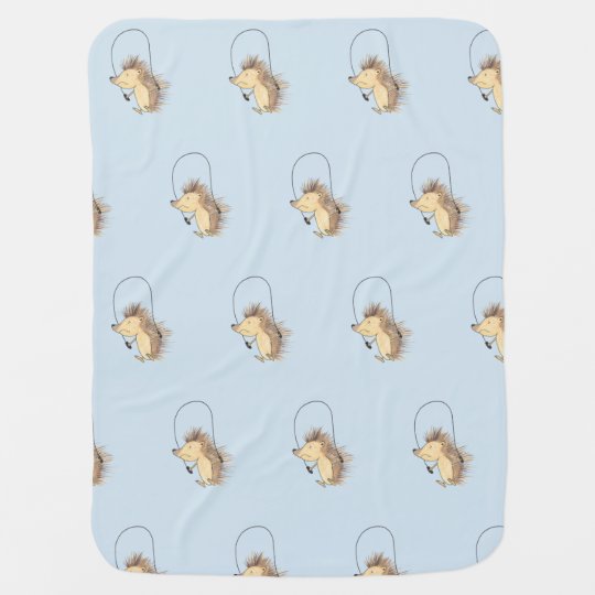 in2green - Hedgehog Baby Blanket, Blue Pond | One Kings Lane