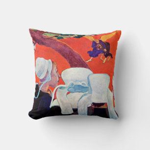 Jacob Wrestling with the Angel, Gauguin Throw Pillow