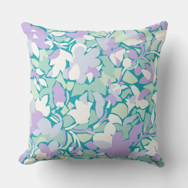 Jacobean Collage Throw Pillow (Front)